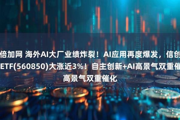 倍加网 海外AI大厂业绩炸裂！AI应用再度爆发，信创50ETF(560850)大涨近3%！自主创新+AI高景气双重催化